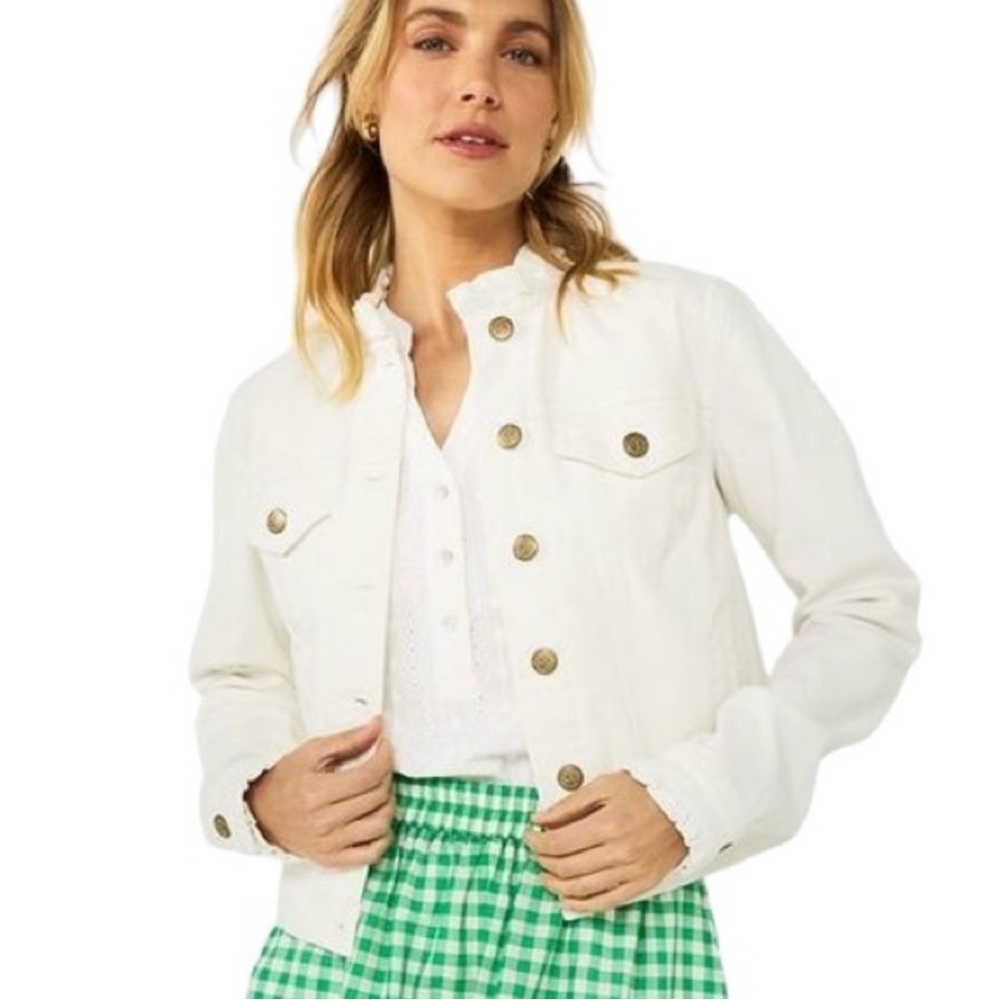 Draper James White Denim Jacket